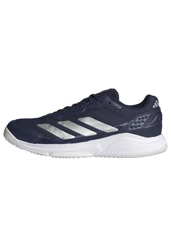 adidas Hombre Courtquick Mens Padel Shoes, Dark Blue/Silver Met./FTWR White, 50 EU