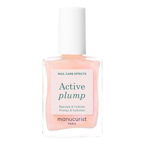 Manucurist Active Plump Esmalte y Cuidado de uñas - Colágeno - Hidratante de uñas con Brillo Ultra Brillante Baby Rose Efecto de Relleno Instantáneo - Voluminizador de uñas - Vegano a Base de Plantas