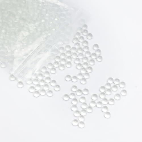 stonylab Perlas de Vidrio Redondas, Bolas de Vidrio para Prevención de Calentamiento y Ebullición en Laboratorio, Piedras de Ebullición de Vidrio Transparente, Diámetro de 3 mm, 1000 Perlas por Bolsa