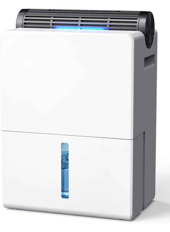 Deshumidificador 2700ML, Deshumificadores de Humedad, Potente y Silencioso, 800ml/día, Ideal para Habitaciones de hasta 20 m², Modo Noche, Temporizador, Descongelación Automática