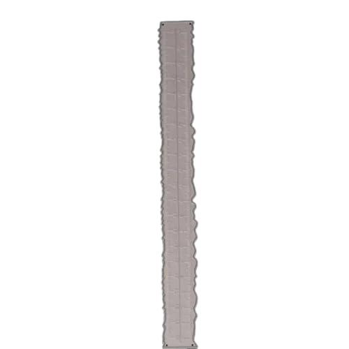 Nicear Regla De Borde Sin Rematar Para Scrapbooking Y Metalistería: Herramienta De Medición Dentada Para Rasgar Papel, Estampar, Crear Tarjetas Y Troquelar (2,5 X 21 Cm)