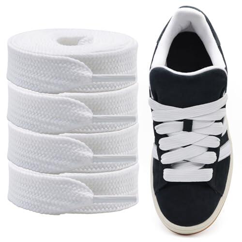 Shecret Pack de 2 Pares de Cordones Gruesos para Adidas Campus 00s, Planos Anchos de 15mm para Zapatillas
