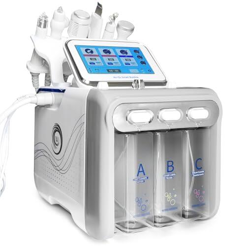 Memows Hydrafacial Machine Dispositivo Hydrafacial Profesional 6 en 1 Hidrógeno y Oxígeno Máquina de Belleza Hydrodermabrasion Máquina de Cuidado de la Piel Hydro La Dermoabrasión con Pantalla LED