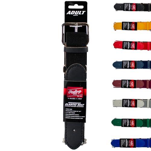 Rawlings Cinturón elástico para el día del partido, béisbol/sóftbol, adultos, jóvenes, varios colores