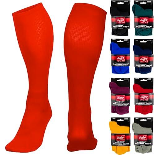 Rawlings Calcetines de béisbol de alto rendimiento, rosso, L