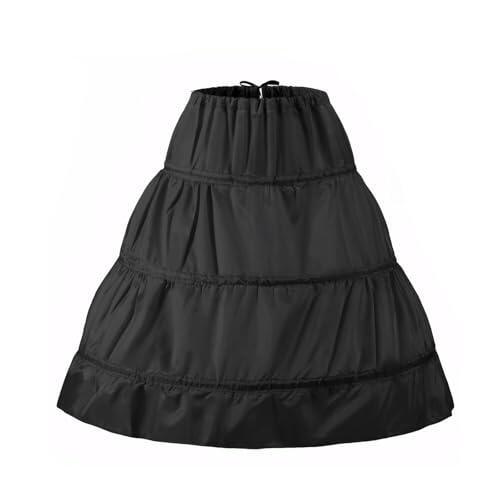 Enagua De Las Niñas, Falda De Boda De Mujer Enaguas, Vestido De Fiesta De Enagua, Enaguas Cortas para Mujer Vintage, Enaguas para Boda, Vestido Falda Tul para el Banquete de Boda Enagua, Negro