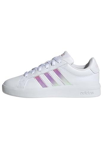 adidas Unisex niños Grand Court 3.0 Junior Shoes, FTWR White/Iridescent/Almost Pink, 35.5 EU