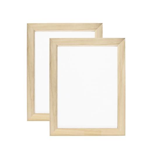 QUARKZMAN Pantalla Para Hacer Papel De Madera 9.8 X 7.5 Pulgadas Kit De Marco Para Fabricación De Papel Para Hacer Tarjetas, Marcadores, Etiquetas, 2 Paquetes