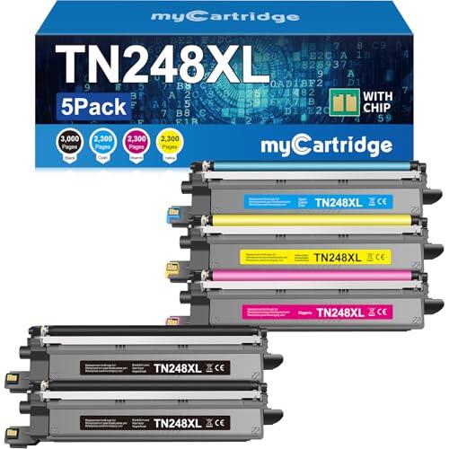 myCartridge TN248XL Compatible para Brother TN-248XL TN248 para Brother DCP-L3560CDW HL-L3240CDW MFC-L3760CDW MFC-L3740CDWE para TN-248CMYK TN-248VAL 5 Pack