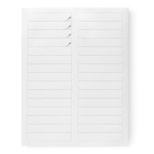 Amazon Basics Etiquetas para carpetas de archivos, 1,7 x 8,7 cm, 1500 unidades, blanco