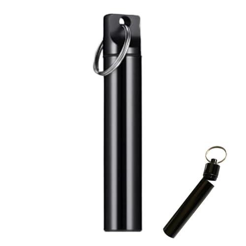 Caso de viaje de palillo de dientes, soporte de palpilla de viaje | Pitina de viaje pequeño recipiente contenedor de aleación de aleación de aluminio - Caja de transporte de recortes higiénico de pico