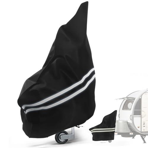 Cubierta para enganche de remolque, funda protectora 600D, para enganche de remolque y caravana con tiras reflectantes, cubierta universal para enganche de remolque, resistente al desgaste, resistente