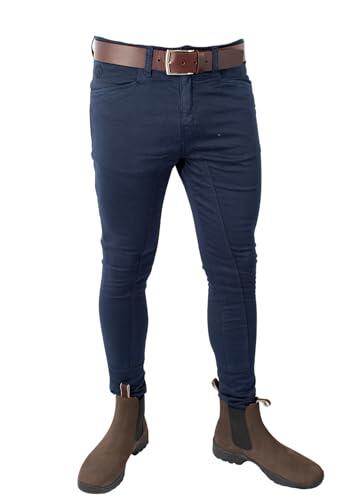 Los Nietos Pantalón breeche Vaquero Talla 42 | Color Azul Noche | Equipamiento para el Caballo | Producto de Guarnicionería para Hípica y Doma