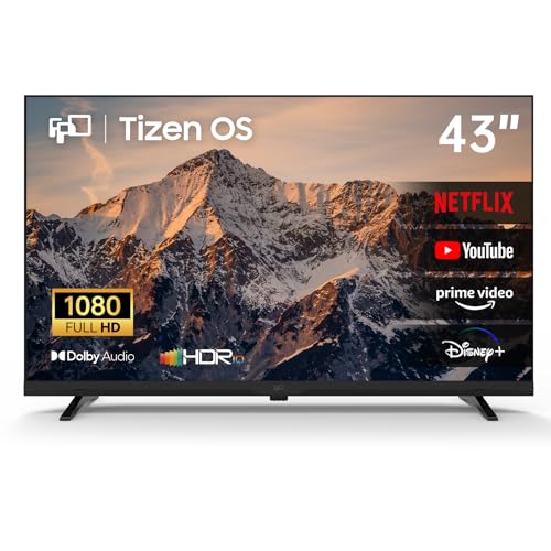 FPD Smart TV de 43 Pulgadas, Televisor Full HD 1080p con Tizen OS, Compatible con Samsung TV Plus, Dolby Audio, HDR 10, SmartThings, Miracast, Gaming Hub, Voice Control, Pantalla Plana (ET43-P1, 2026)