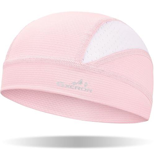 GXCROR Forro de casco de calavera refrescante para hombres y mujeres, Rosado, S