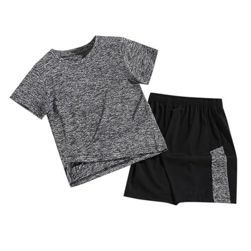 Generisch Conjunto de ropa para niños, conjunto de ropa de verano, 2 piezas, cintura elástica, manga corta, camisa superior + pantalones cortos, 2 piezas, Hawaii con pantalones cortos, ropa deportiva