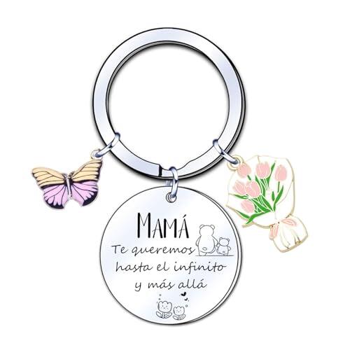 YJYJZX Regalos Mamá Llavero Regalo Mamá Madre Llavero regalo personalizado y divertido Regalos para Mamá Madre Pulsera para Mamá Regalos Mujer Regalo para mi mamá de Navidad,Regalos cumpleaños (7)