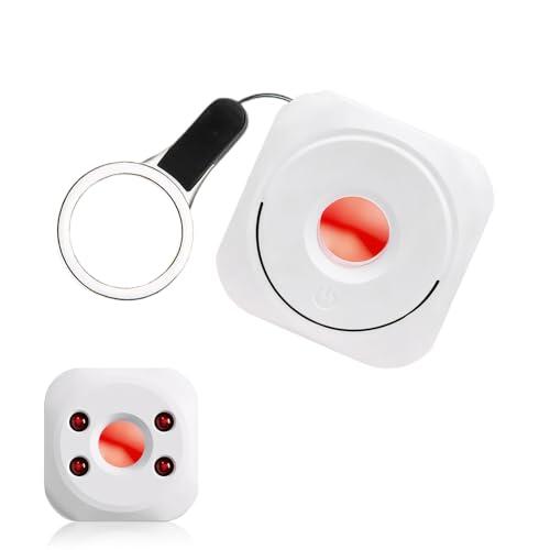 Detector de Cámaras Ocultas, Detector de Errores, Escáner Infrarrojo Antiespía, Detector de Cámaras Portátil para Hoteles, Casas, Oficinas, Viajes, Vestuarios y Baños - Proteja su Privacidad (Blanco)