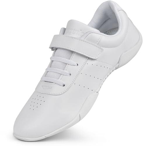 Smapavic Zapatos de animación para niñas jóvenes, color blanco, zapatos de baile atlético, tenis para competición, entrenamiento deportivo, Blanco2401, 11.5 Little Kid