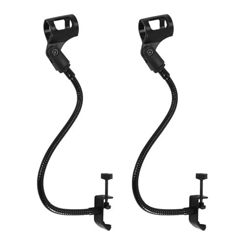 VIOPDER Soporte Ajustable para MicróFono 2 Piezas Soportes de Escritorio de Cuello de Cisne Flexible Abrazadera de Escritorio Equipo de GrabacióN para Conferencias de Reuniones