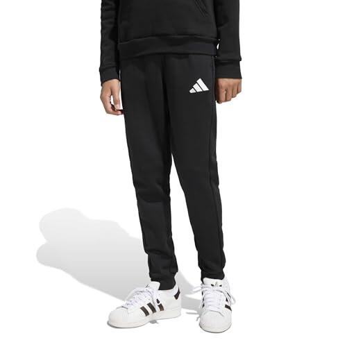 adidas Unisex niños Entrada26 Sweat Kids Pants, Black/White, 11-12 Years