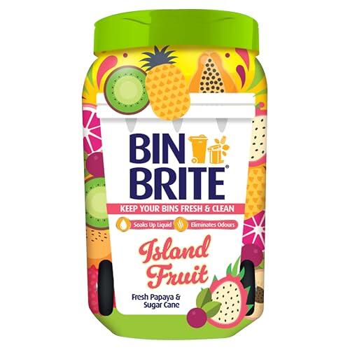 Bin Brite Neutralizador de olores | Mantiene tus contenedores frescos y limpios, absorbe líquidos, elimina olores (fruta de la isla, 500 g)