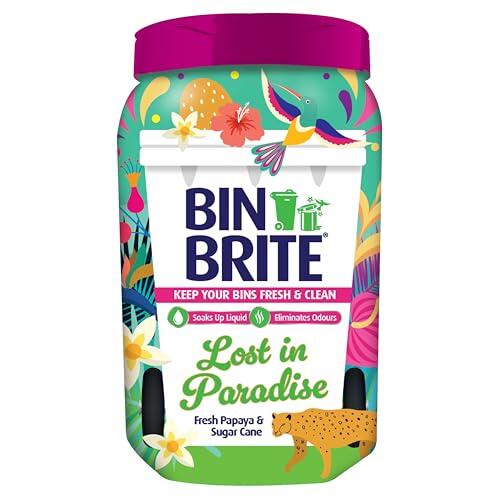 Bin Brite Neutralizador de olores | Mantiene tus contenedores frescos y limpios - Absorbe líquido, elimina los olores (Lost in Paradise - 500 g)