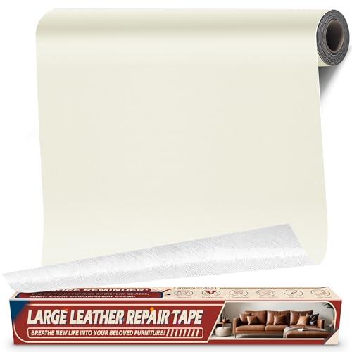 Cuero Adhesivo para Tapizar Beige blanco, 43x200cm Parche Cuero Adhesivo, Polipiel Adhesiva para Tapizar, Parches de Reparacion Autoadhesivo para Asiento de Coche, Silla, Sofá, Barco
