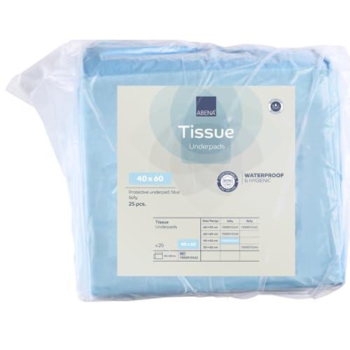Abena - Empapadores Desechables multifuncionales - Pack Higiénico de 25 U. -Uso Multifuncional para Incontinencia, Bebés, Mascotas y Curas - Bordes sellados – Certificado CE. (60x40 Centimetros)