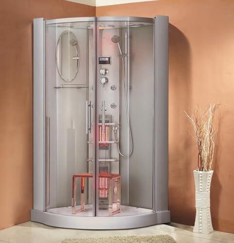 Ducha de vapor Alaska con sauna de infrarrojos de 90 x 90 cm.