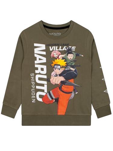 Naruto Sudadera Niño, Sudadera Anime Manga Larga, Sudaderas Niño De Algodón, Verde 8-9 años