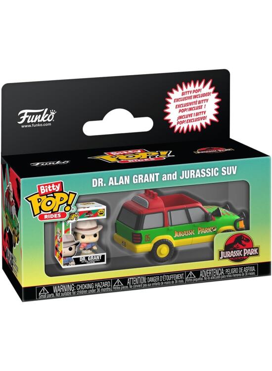 Funko Bitty Pop! Ride: Jurassic Park - Jurassic SUV w/Dr. G - Figura de Vinilo Coleccionable - Idea de Regalo - Mercancía Oficial - Juguetes para niños y Adultos - Figura Modelo para coleccionistas
