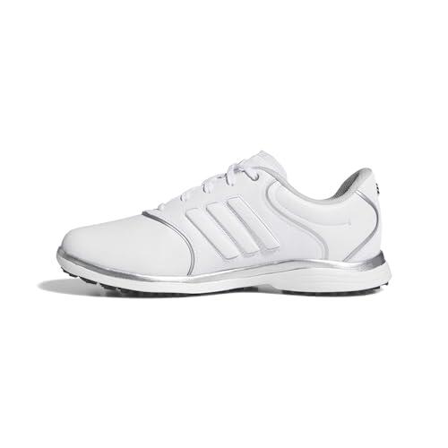 adidas Mujer ALPHAFLEX ZOYSIA Spikeless Golf Shoes, FTWR White/FTWR White/Silver Met., 38 2/3 EU