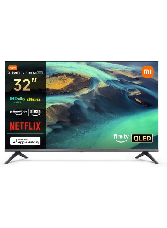 XIAOMI TV F Pro 32, 32 Pulgadas (81 cm), QLED, Smart TV, Fire OS7, Control por Voz Alexa, Dolby Audio™, DTS Virtual:X, DTS-HD, Compatible con Apple AirPlay