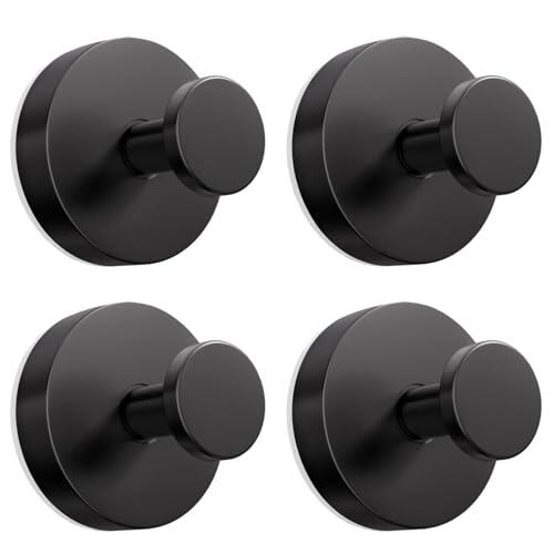 Siblaies 4 ganchos de acero inoxidable con ventosa, gancho de succión extraíble, sin agujeros, gancho de pared, gancho de cocina, baño, ventana lisa, cristal