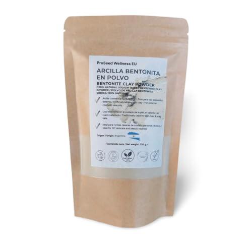 Arcilla Bentonita 100% Natural en Polvo (250 g) – Origen Argentina – Para Mascarillas Faciales, Detox de la Piel, Envolturas Corporales, Exfoliantes, Cremas y Jabones DIY