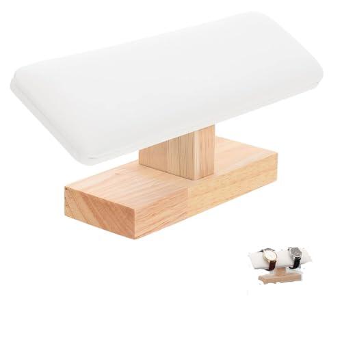 Soporte De ExhibiciÓN De Reloj De Madera, Soporte De Pulsera De Barra En T, Soporte De Pulsera De Terciopelo Blanco,Puede Utilizarse para Exponer Collares, Tobilleras, Relojes, Etc