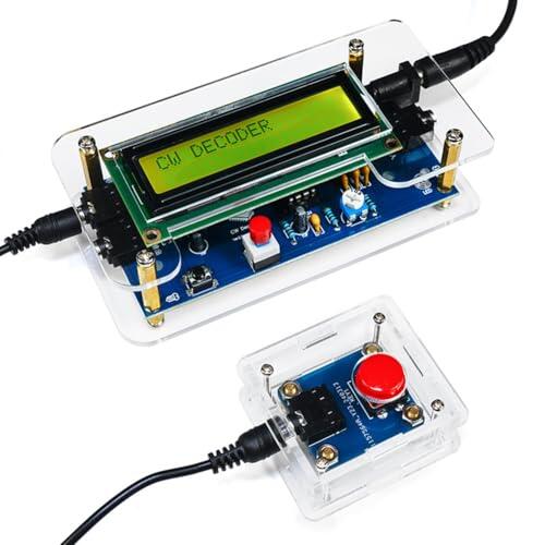 Steowsey Kit de decodificador de entrenamiento CW, decodificador CW, lector de código morse, pantalla LCD, placa de circuito de radio, kits de práctica de soldadura electrónica