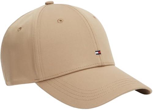Tommy Hilfiger Gorra de algodón con Bandera TH para Hombre, 6 Paneles, AM0AM13008, Color Beige, Talla única, Beige (Driftwood Taupe), Talla única