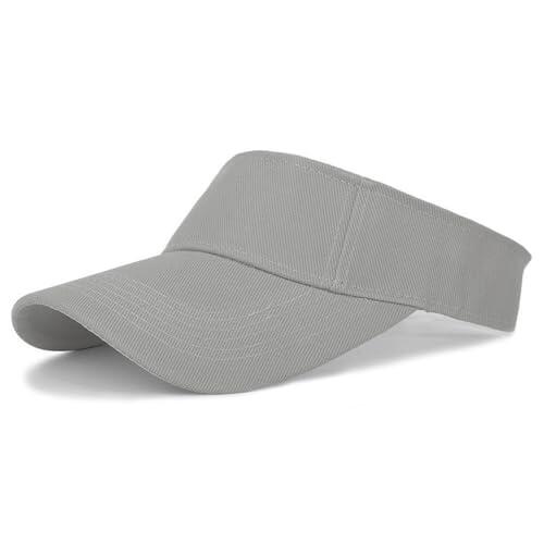 HRXYYCX Gorra Visera Solar para Niños de 4-10 Años para Niños y Niñas Gorra de Playa Deportiva de Verano Visera Solar Ajustable para Golf Tenis, gris, Talla única