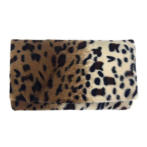Plan B, Pitillera Tabaco de Liar, Yolo 05, 16 x 8,50 cm, 50 g, con Bolsa Interior de Goma EVA, Marrón, Mujer, Tela de Pelo Corto (Animal Print)