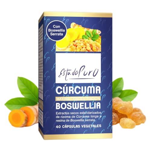 Boswellia Serrata + Cúrcuma y Pimienta Negra | Antiinflamatorio Natural para Articulaciones | Con 65% de ácido boswéllico y 95% curcumina | 40 Cápsulas Veganas – Estado Puro TONGIL