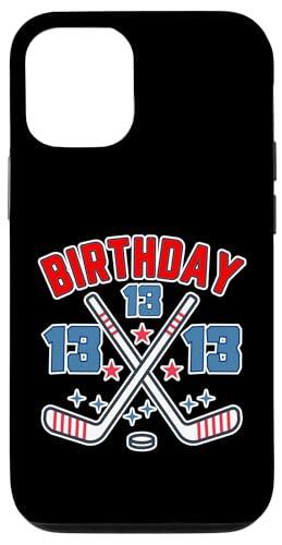 Hockey sobre hielo trece cumpleaños niño fiesta 13 niños edad 13 Carcasa para iPhone 12/12 Pro