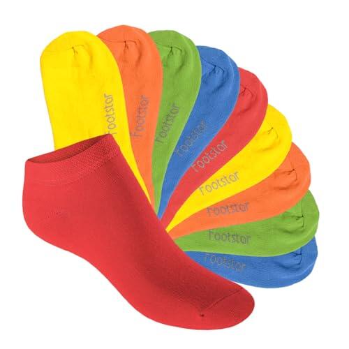 Footstar EVERYDAY! 10 pares de calcetines sneaker para niños y niñas calcetines cortos, 31-34