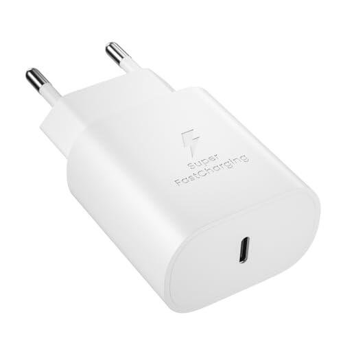 Cargador USB C 25W Carga Rápida para Samsung Galaxy A17 A16 A15 A56 A55 S25 S24 S23 S22, para iPhone 16 15 14 13 12 11 Pro MAX, Adaptador Tipo C
