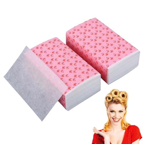 200 Unidades de Papel Permanente,Papeles Perm del Cabello,Papel de Punta Permanente para Fluido Permanentes,Completo Papeles Perm Desechable para el Frío y el Calor para Peluquería Como Uso Individual