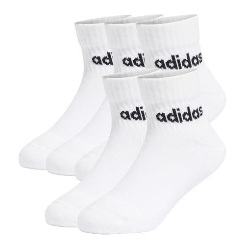 adidas Unisex niños Linear Kids Ankle Socks 5Pp, white/white/white/white, 4-5 Years
