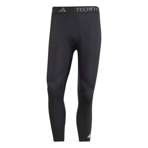 adidas Uomo TECHFIT Compression Training 3/4 Tights, black, XL