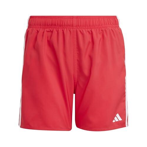 adidas Bambini e Ragazzi 3-Stripes Swim Shorts Kids, Pure Ruby/White, 11-12 Years