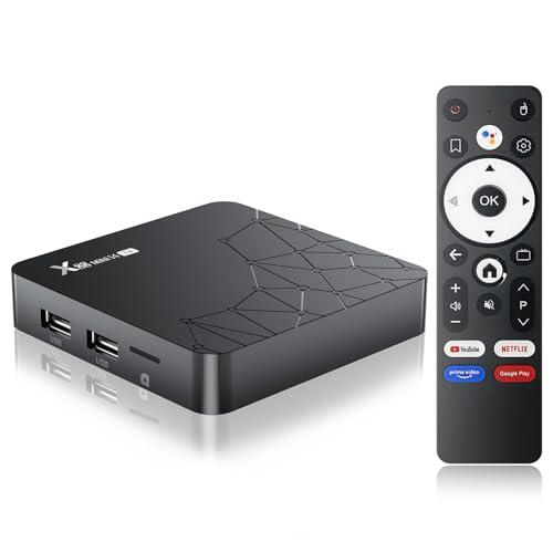 Android TV Box 14.0 (2nd Gen), Android Box 2GB RAM 16GB Soporte 2.4/5.0GHz WiFi6 Bluetooth 5.0 HDR10 HD 8K 10/100M Ethernet HDMI 2.0 Smart TV Box